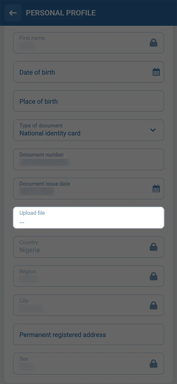 Upload a recent utility bill to complete the 1xBet verification of your residential address.