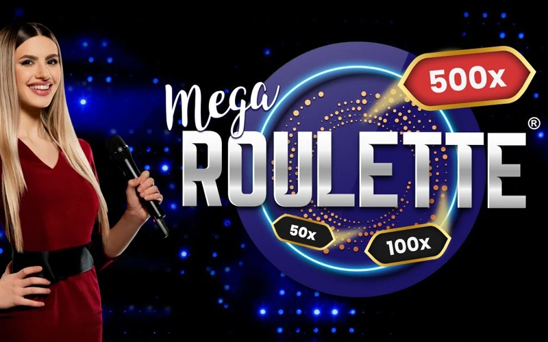 Play the exciting Mega Roulette with live dealers at 1xBet India.