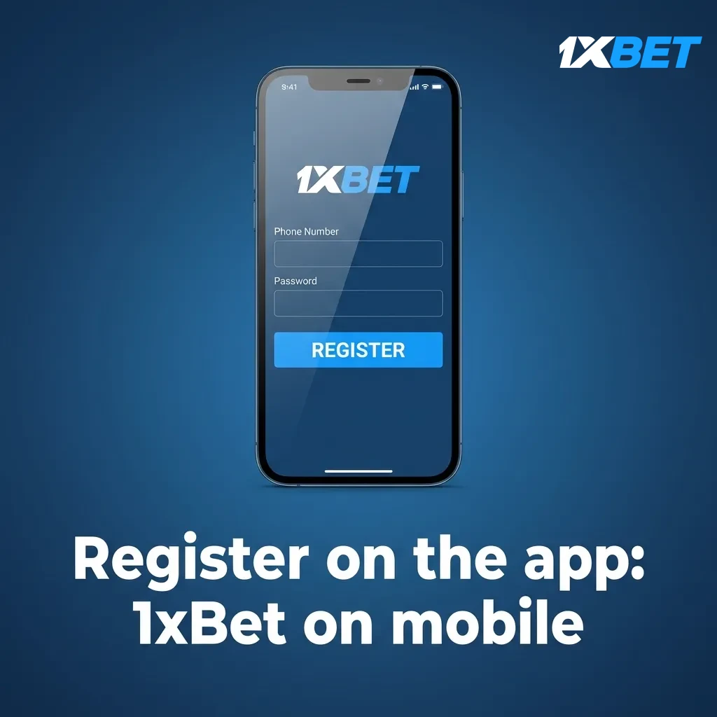 Register on the app: 1xBet on mobile