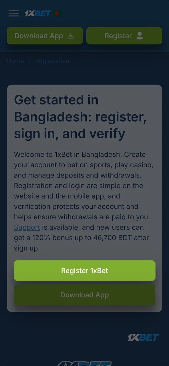 Click the button below to start your 1xBet registration today.