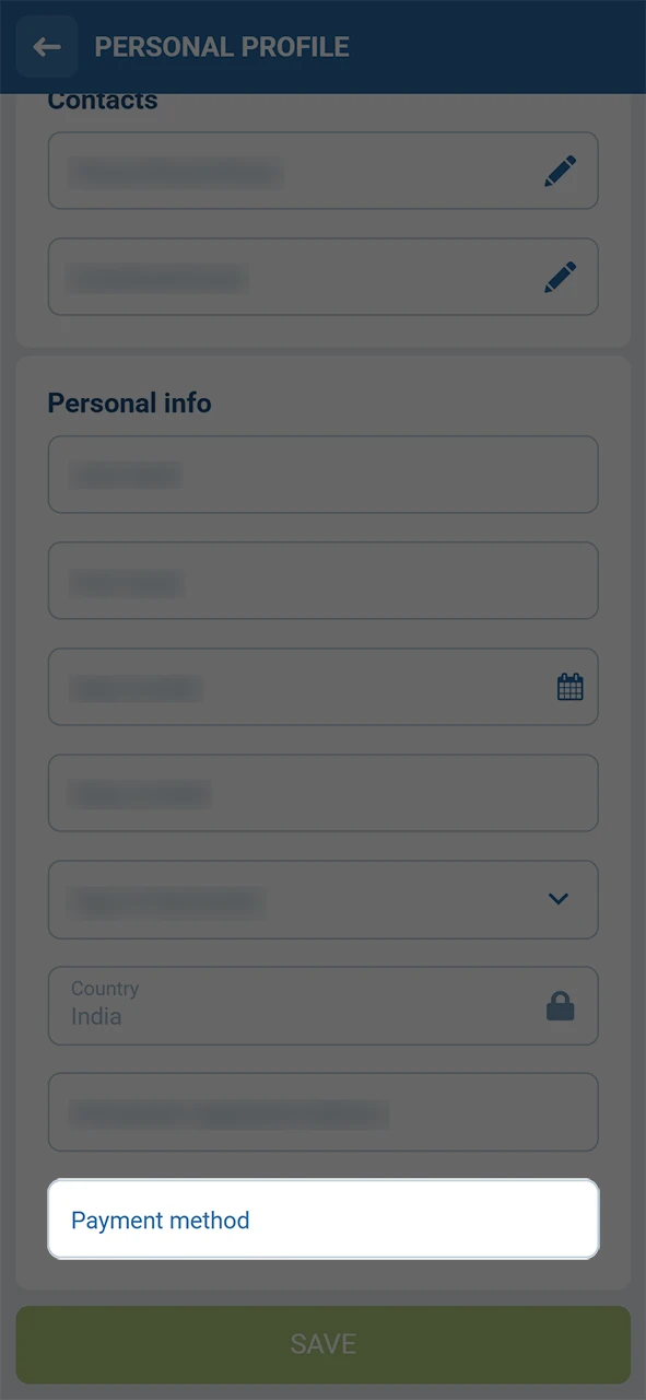 Submit your payment method for review to enable 1xBet registration withdrawals.