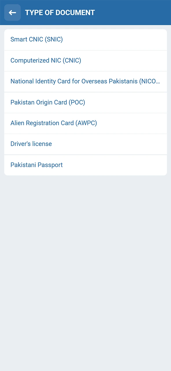 Submit a clear photo of your CNIC or passport for the official 1xBet ID review.