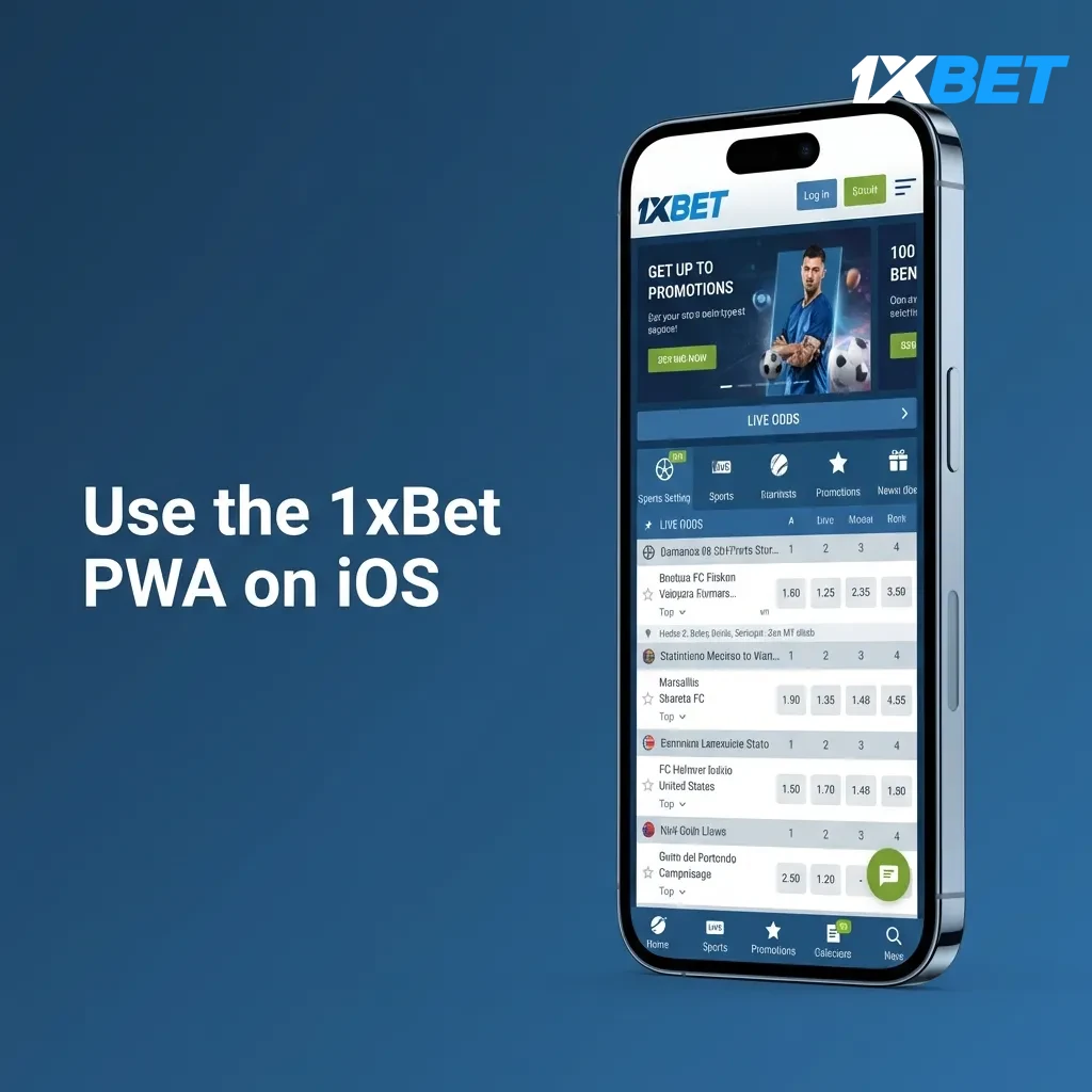 Use the 1xBet PWA on iOS