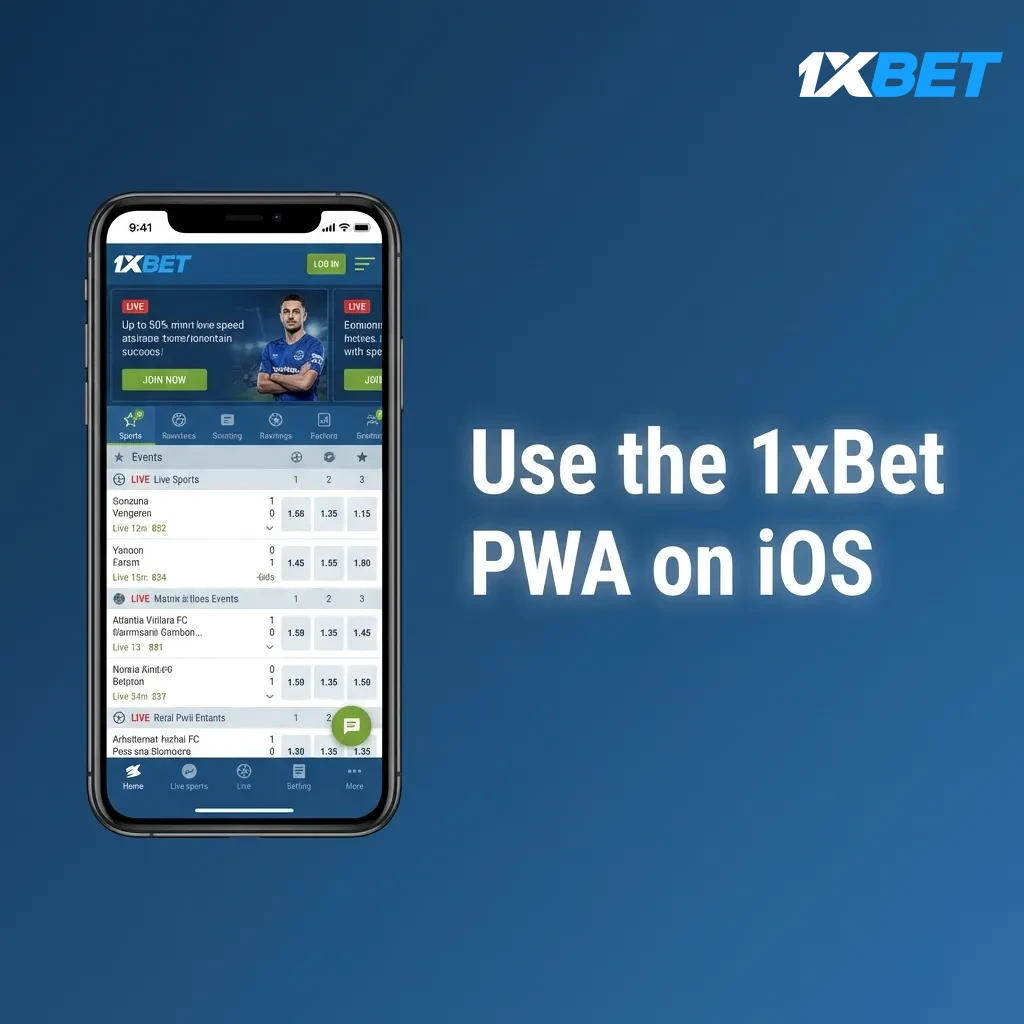 Use the 1xBet PWA on iOS