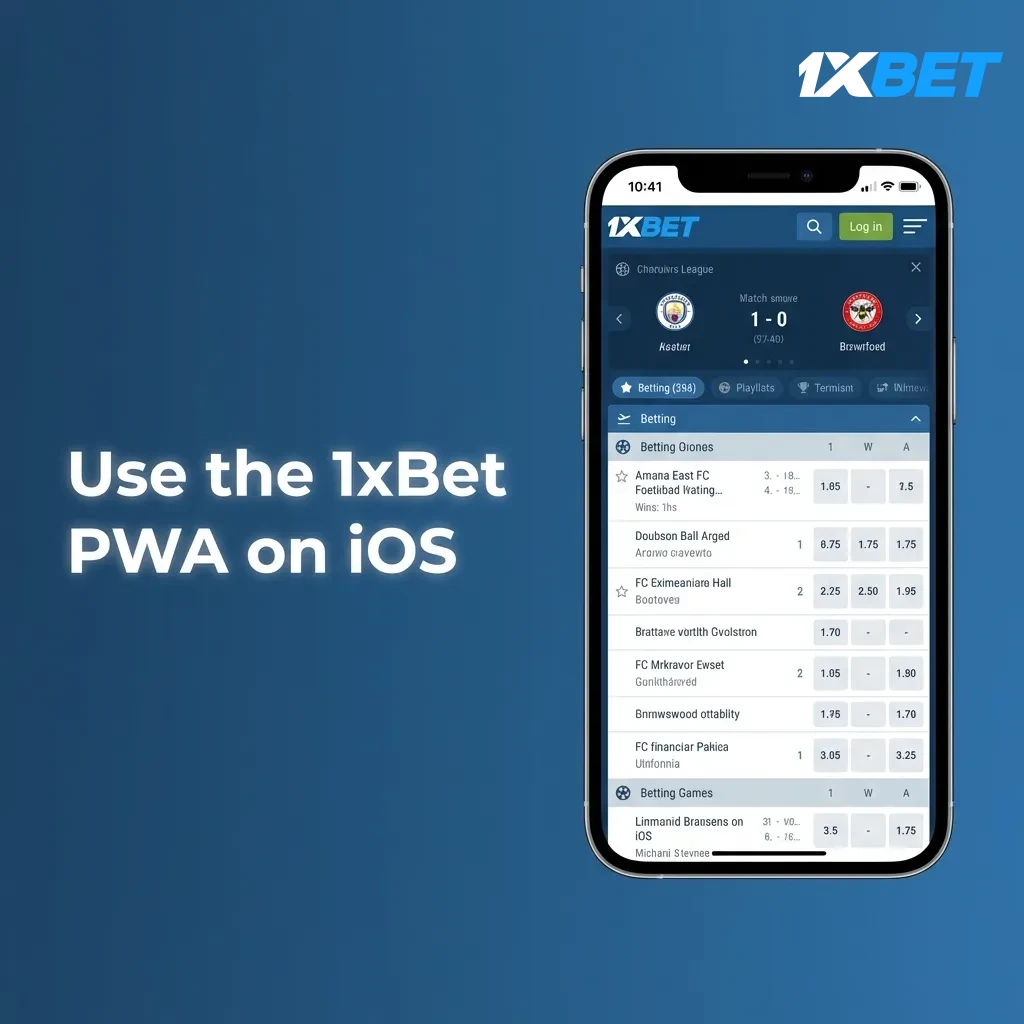 Use the 1xBet PWA on iOS